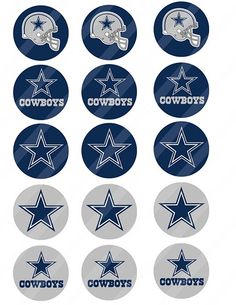 the nfl team logo stickers are arranged in different shapes and sizes, including one football helmet