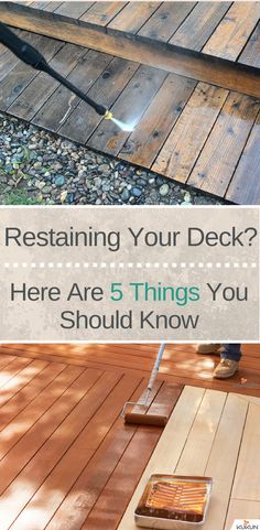 a deck that has been cleaned and is surrounded by wood planks with the words, how