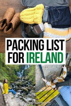 packing list for ireland with the title overlay