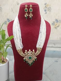 A Gift for someone most adorable for you. Suitable for all kind of outfits like lehenga, dresses, sarees . Necklace : 1 Earring:  1