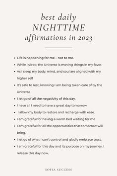 the best daily affirmations in 2013 are written on a white sheet with black lettering