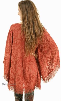 Got to love this fringe embroidery kimono. Secret Fringe Kimono Shirt Dress In Rust #kimono #rustic #embroidery #christmas #Vintage, #victorian, #unique, #lace, #boutique, #vintageinspired, #styles2you #love #collection #ideas #inspiration #holiday #ootd #women #fashionista #ootd #gifts #fall #collection #holiday #season #party #affordablefashion #crochet #shoponline #unique #festival #festive #celebrations #gifts #thanksgiving #christmas #hiddengemsofstyles2you Bohemian Clothing Style, Rust Kimono, Embroidery Dress Pattern Design, Rustic Embroidery, Fringe Embroidery, Embroidery Christmas Gifts, Holiday Ootd, Peasant Dresses, Denim Jacket Embroidery