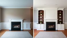 Smart Built-In Ideas for Small Living Rooms with a Fireplace — Michael Helwig Interiors Craftsman Fireplace With Built Ins, Craftsman Fireplace