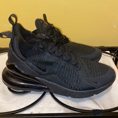 Woman’s Nike Air Max 270. Great Condition (Like New) Worn A Handful Of Times (Maybe 3-5) Shoes Nike Air, Nike Air Max 270, Air Max 270, Shoes Nike, Black Nikes, Womens Shoes Sneakers, Air Max, Nike Air Max, Nike Shoes