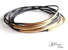 Black Leather Bangle Bracelet, Leather Bracelets for Women, Leather Jewelry, Silver Bangle, Gold Ban Boho Jewelry Gold, Handmade Leather Jewelry, Bangle Gold, Leather Bangle, The Bangles, Gold Armband, Bracelet Leather, Leather Bracelets, Gold Bangle Bracelet