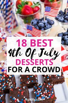 Ahhhh the no bake 4th of july desserts on this list are PERFECT if you're throwing a party Corn Potato Salad, 4th Of July Dessert Ideas, Desserts Fourth Of July, 4th Of July Party Food, 4th Of July Food Ideas, Red White And Blue Cupcakes, White And Blue Cupcakes, July Food Ideas, 4th Of July Food