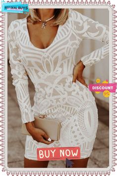 Light V-neck Casual Mesh Embroidered Long Sleeve Dress Elegant Embroidered V-neck Mini Dress, Embroidered V-neck Fitted Mini Dress, Fitted Embroidered V-neck Dress, Embroidered V-neck Mini Dress For Parties, Long Sleeve Embroidered Dress, Women's Fashion Dresses, Sleeve Dress, Fashion Dresses, Long Sleeve Dress