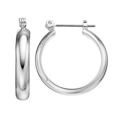 Update any look with the timeless refinement of these Napier wide hoop earrings.EARRING DETAILS Diameter: .98 in. Backings: click-it Metal: brass & steel Plating: silver tone Model number: 60473817 Not appropriate for children 14 years old and younger. Size: One Size. Gender: female. Age Group: adult. Formal Metal Hoop Earrings With Shiny Finish, Classic Metal Hoop Earrings For Anniversary, Modern Metal Hoop Earrings For Anniversary, Modern Hinged Round Earrings, Red Heart Earrings, Napier Jewelry, Punk Earrings, Ivory Earrings, Teardrop Dangle Earrings