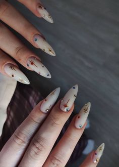 Russian Nails Design, Witchy Nails, Milky Nails, Hippie Nails, Funky Nails, Pretty Acrylic Nails, Chic Nails, Makati, Dope Nails