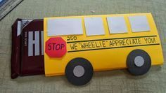 a school bus made out of construction paper