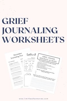 These are worksheets with journaling prompts to reflect on the losses and grief experienced this year. Journaling Worksheets, Counselling Tools, Bereavement Support, Coping With Loss, Journaling Prompts, Therapy Worksheets, Self Reflection, Music Therapy