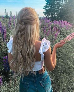 hairstyles easy hairstyles long hairstyles ideas cute hairstyles for school Hairstyles For Long Hair Easy, Braided Hairstyles For School, Long Blonde, Long Blonde Hair, Everyday Hairstyles, Hairstyles Ideas, Face Hair, Homecoming Hairstyles