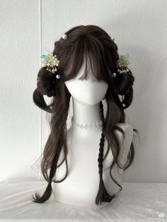 Lamb Hairstyle, Hair Claims For Dr, Hairstyles Inspo Aesthetic, Whispy Hair, Ethereal Hair, Chinese Hairstyles, Hairstyles Unique, Floor Length Hair, Feminine Hair