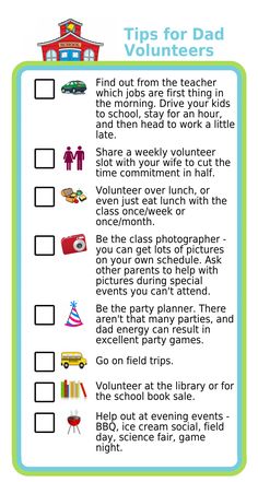 a printable worksheet to help kids learn how to use the volunteer checklist