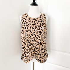 J.Crew Front Twist Leopard Print Tank Top In Brown / Tan And Black Brand New With Tags Size Medium Approx Measurements Bust: 18” Length: 23” Top Shirt Blouse Tank Tanktop Sleeveless Leopard Print Summer Workwear Top, Summer Workwear Leopard Print Tops, Leopard Print Tops For Summer Workwear, Summer Leopard Print Tops For Workwear, Summer Leopard Print Top For Work, Leopard Print Tank Top, Party Tank Top, Fringe Tank Top, Velvet Tank Top