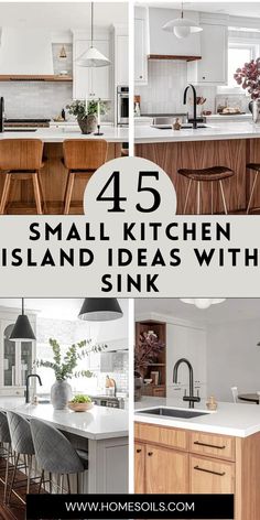 45 small kitchen ideas island sink Island Sink, Small Kitchen Island Ideas, Sink In Island, Small Kitchen Island, Prep Sink, Integrated Sink