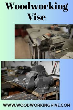 woodworking vise with the words woodworking vise on top and below it