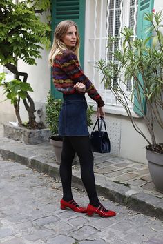 Mary Jane Outfit, Mary Janes Outfit, Red Shoes Outfit, Mary Jane Shoes Outfit, Ballet Flats Outfit, Mary Jane Shoe, Quoi Porter, Flats Outfit, Outfit Inspo Fall