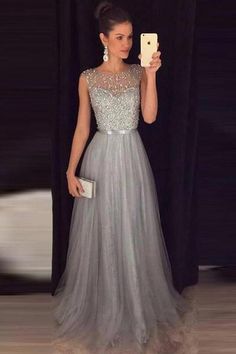 Winter Formal Dress, Prom Dress Green, Tulle Long Dress, Grey Prom Dress, Dresses Graduation, Winter Formal Dresses, Dress Winter, Winter Formal, Dresses Trendy