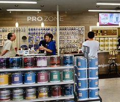 people are shopping for products in a store