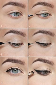 Mata Hooded, Winged Eyeliner Tricks, Step By Step Eyeliner, Perfect Winged Eyeliner