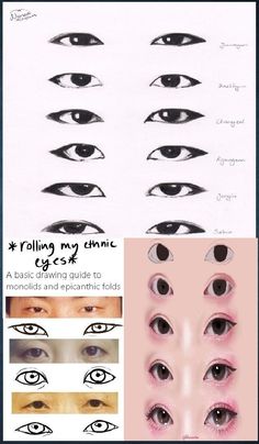 the different types of eyes and how to draw them