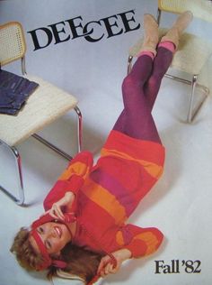 DeeCee 1982 ad , from http://hot80s.tumblr.com 80s Girl Fashion, 80s Fashion Style, 80's Clothes, 90s Ads, 1980s Aesthetic, Big Hair Bands, 1980 Fashion, 1980’s Fashion