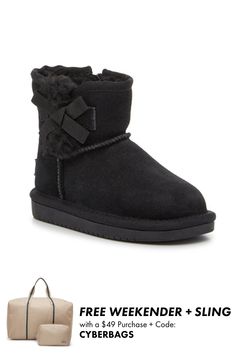 Koolaburra by UGG-Victoria Mini Boot - Kids' Add the Victoria Mini boots to your little fashionista's closet and they'll be ready to take on the cold weather seasons in style! This playful pair from Koolaburra by UGG features a sweet bow-embellishment, crafted with a suede upper and a faux fur lining that will keep them warm and cozy. Not sure which size to order? Click here to check out our Kids’ Measuring Guide! For more helpful tips and sizing FAQs, click here . Mini Boots, Weather Seasons, Koolaburra By Ugg, Kids Boots, Our Kids, Helpful Tips, Warm And Cozy, Cold Weather, Faux Fur