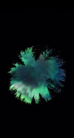 an aurora bore is seen in the night sky