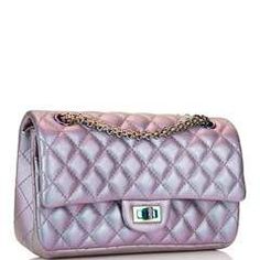 Chanel Light Purple Mermaid Iridescent Goatskin Medium 2.55 Reissue Double Flap Bag Elegant Quilted Party Bag, Luxury Quilted Party Bag, Chanel Quotes, Chanel Classic Flap Bag, Chanel Box, Purple Mermaid, Chanel Perfume, Classic Flap Bag, Chanel Accessories