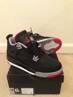 Bred Jordan 4, Bred 4s, Bred 4, Jordan 4 Bred, Urban Shoes, Nike Shoes Girls