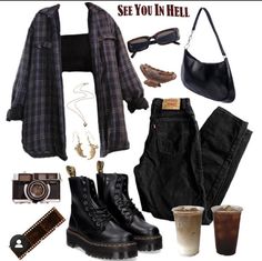 Autumn Outfits Vintage, Winter Korean Fashion, Hipster Outfits, Autumn Outfits, Looks Black, Mode Inspo, Alternative Outfits