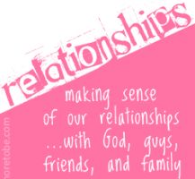 a pink poster with words that say,'real friends make sense of our relationss with god, guys, friends, and family