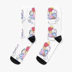 Super soft all-over printed knit socks with extra cushioning in the sole. Suitable for men and women. sleepy babies Bt21 Socks, Line Friends, Knit Socks, Socks For Sale, Knitting Socks, Multi Color, Socks, Men And Women, For Men