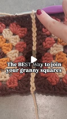 someone crocheting the best way to join your granny squares