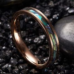 Stellar - The Ring Shop - Ring - carbide, female, ring Rose Gold Tungsten, Tungsten Rings, Tungsten Carbide Rings, Shell Ring, Wolfram, Handcrafted Rings, Unisex Ring, Womens Wedding Bands, Tungsten Carbide