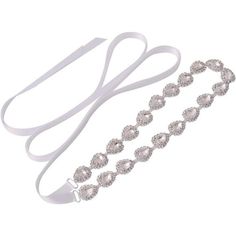 Tie Closure Dry Cloth Clean Wedding Dress Sash Belt Is Made With Glitter Crystal Rhinestone,Pearls,Beads,Simple Designs,Beautiful Patterns And Sparkle! Size -Total Belt Approx. 106.29x0.39 Inches; Rhinestone Adornment: 18.31x0.59 Inches (L*W) Handmade Item - Bridal Belt Adopts Hand Sewing Technology,Specially Built For Wedding Accessories.Wedding Belt For Bride Dress Can Enhance Elegance And Brilliance. Perfect Accessory - All-Match Fashion ,Match A Variety Of Wedding Dress, Bridesmaid Dress, Pr Elegant Silver Bedazzled Bridal Accessories, Elegant Bedazzled Silver Bridal Accessories, Elegant Bedazzled Bridal Accessories For Party, White Rhinestone Bridal Belt For Evening, Evening White Bridal Belt With Rhinestones, White Crystal Bridal Belt For Party, White Crystal Bridal Accessories For Formal Occasions, Formal White Crystal Bridal Accessories, Formal White Bridal Accessories With Crystals