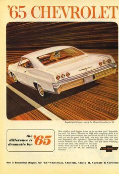 an advertisement for the chevrolet 65 chevelet