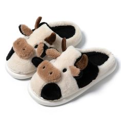 PRICES MAY VARY. 🐮【Perfect Quality】Cartoon cow slippers are made of soft plush 100% cotton, non-slip TPR sole. It can be worn for indoor activities and outdoor walks in winter. 🐮【Perfect Design】Cartoon cow slippers combine the appearance and shape of cartoon cows. It is a very interesting and creative product, giving people a very warm and comfortable feeling. Of course it's comfortable to wear 🐮【Perfect Gift】Cartoon cow drag is a very good gift. On Christmas, birthday and other festivals, yo Cartoon Cows, Cow Slippers, Gift Cartoon, Cartoon Cow, Indoor Outdoor Slippers, Slippers For Men, Giving People, Cute Slippers, Outdoor Slippers