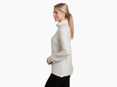 Cozy up in the KÜHL SOLACE™ SWEATER. With a cowl neck, raglan sleeves, and flawless fit, it's destined to become your favorite style. Casual Winter Turtleneck For Everyday, Everyday Long Sleeve Turtleneck For Winter, Cozy Fitted Turtleneck, Cozy Fitted Turtleneck With Funnel Neck, Fitted Cozy Turtleneck With Funnel Neck, Casual Sweaters Women, Fully Fashioned, The Cabin, Laid Back Style