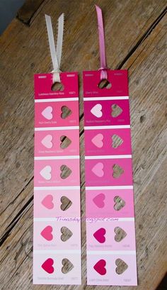 valentine's day gift tags with hearts on them