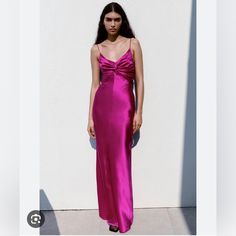 Tove 100% Silk Gown; Purple Athena Dress, Athena Dresses, Satin Trousers, Silk Gown, Cotton Midi Dress, Inspiration Mode, Wedding Attire, Spaghetti Strap Dresses, Purple Dress