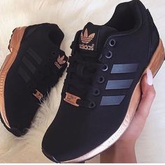 Adi Zx Gold & Black Black Adidas Shoes, Adidas Zx Flux, Sneakers Adidas, Adidas Outfit, Nike Shoes Outlet, Nike Shoes Women, Shoes Outlet