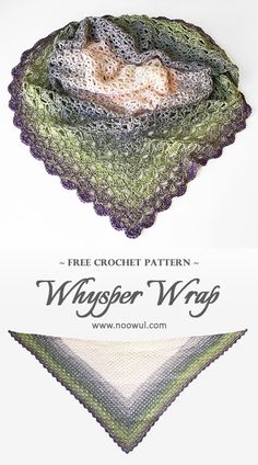 a crocheted shawl is shown with the text free crochet pattern