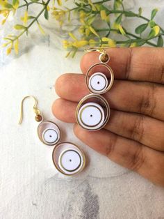 Earrings Quilling, Geometric Jewelry Design, Unique Gifts For Sister, Quilled Jewellery, 30th Birthday Gift, Big Sister Gifts, Quilling Jewelry, Earrings Big, Bridesmaid Gifts Jewelry