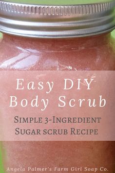 Easy Diy Body Scrub, Joululahjat Diy, Diy Body Scrub Recipes, Scrub Corpo