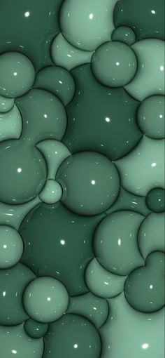 an abstract background with green and white bubbles