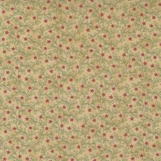 an old fashioned wallpaper with red and green flowers on beige background, from the early 20th century