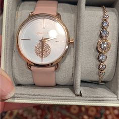 This Set Is Very Nice Said I Love It But Too Many Watches Watch Bracelet, Michael Kors Accessories, Rose Gold Watch, Ladies Watch, I Love It, Gold Watch, Bracelet Set, Accessories Watches, Bracelet Watch