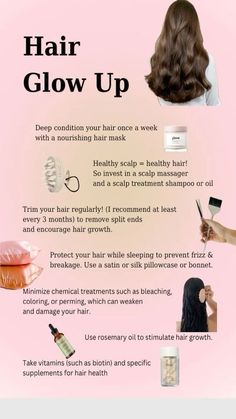 Improve Hair Health, How To Make Your Hair Healthy, How To Get Better Hair, Hair Prosperity, Long Healthy Hair Tips, How To Get Healthy Hair, Products For Thick Hair, Healthy Hair Aesthetic, Healthy Curly Hair